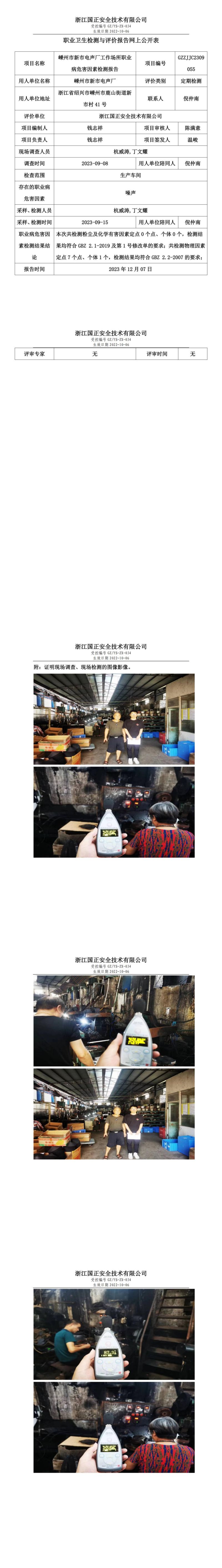 2023 年 12月 8日嵊州市新市电声厂职业卫生检测与评价报告网上公开表_00.jpg