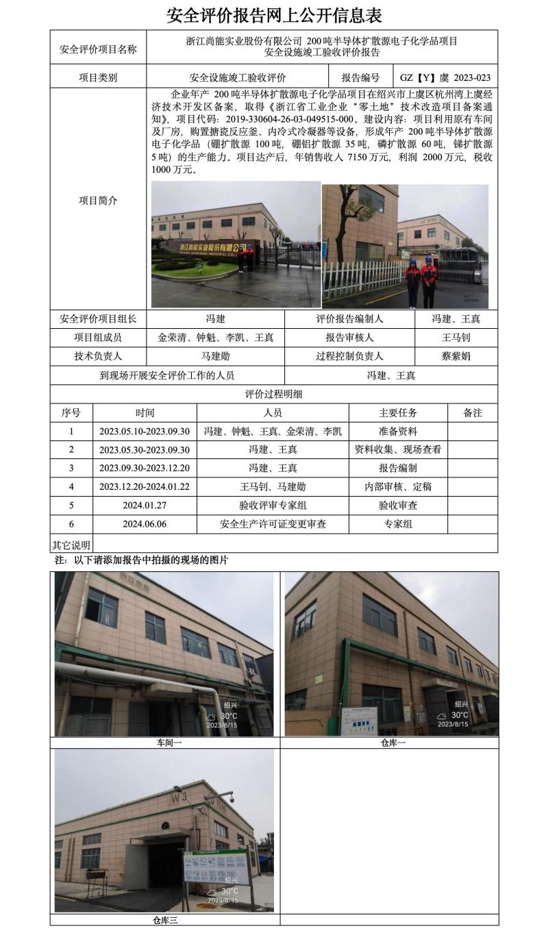 GZ【Y】虞2023-023浙江尚能实业股份有限公司200吨半导体扩散源电子化学品项目安全设施竣工验收评价报告网上信息公开表_01.jpg