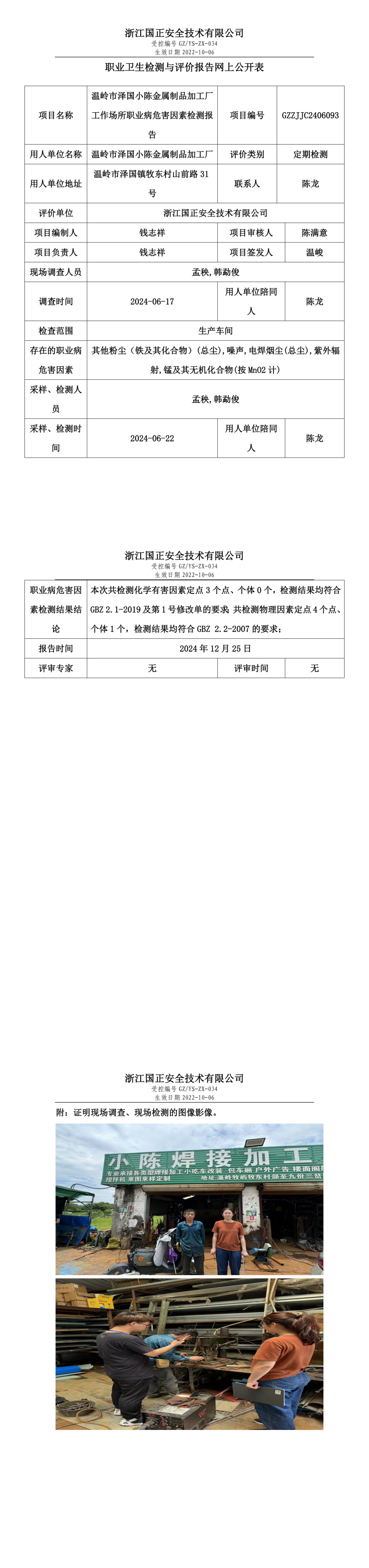 温岭市泽国小陈金属制品加工厂职业卫生检测与评价报告网上公开表.png